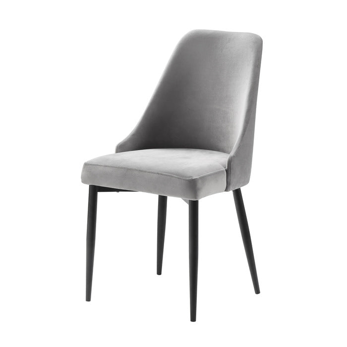 Keene Gray Velvet Side Chair