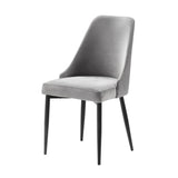 Keene Gray Velvet Side Chair