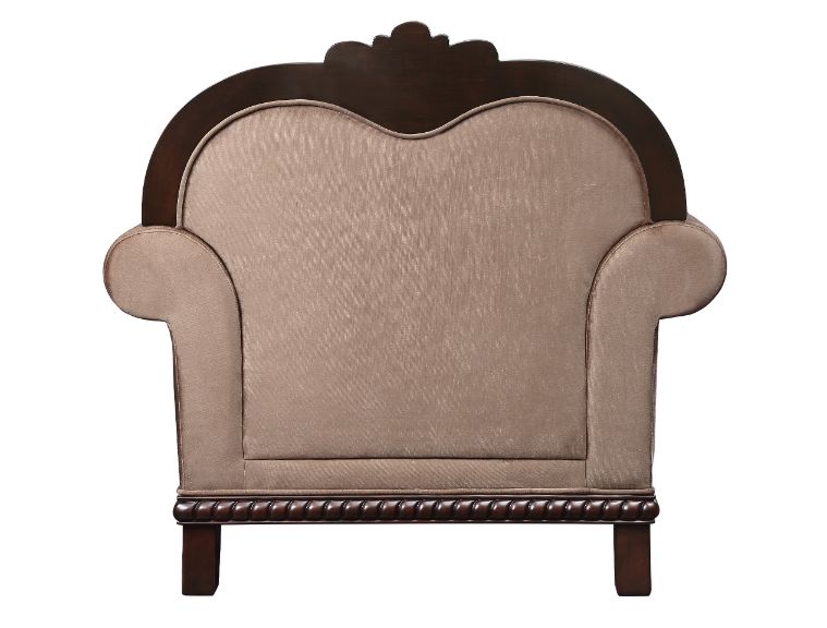 Chateau Fabric & Espresso Finish De Ville Chair
