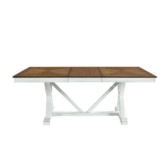 Brunson Oak And White Dining Table