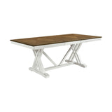 Brunson Oak And White Dining Table