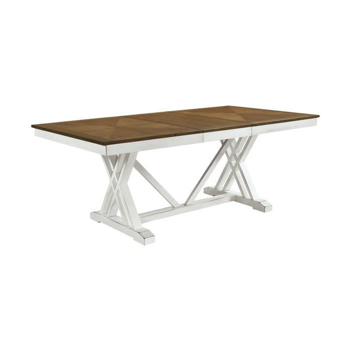 Brunson Oak And White Dining Table