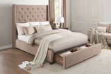 Fairborn Brown Full Platform Bed With Storage Footboard