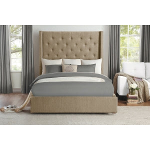 Fairborn Brown California King Platform Bed With Storage Footboard