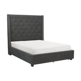 Fairborn Gray California King Platform Bed With Storage Footboard