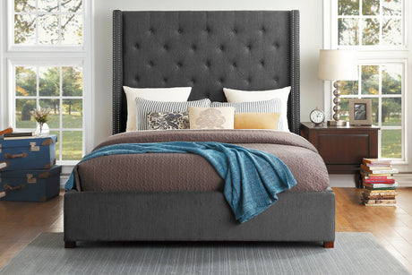 Fairborn Gray Full Platform Bed With Storage Footboard