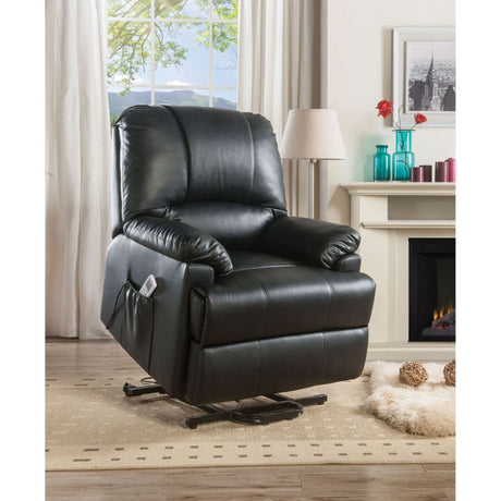 Ixora Black Synthetic Leather Recliner