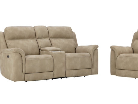 Next-Gen Durapella Sand Power Reclining Sofa, Loveseat And Recliner