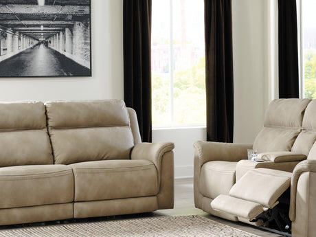 Next-Gen Durapella Sand Power Reclining Sofa And Loveseat