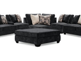 Lavernett Charcoal 5-Piece Sectional And Ottoman