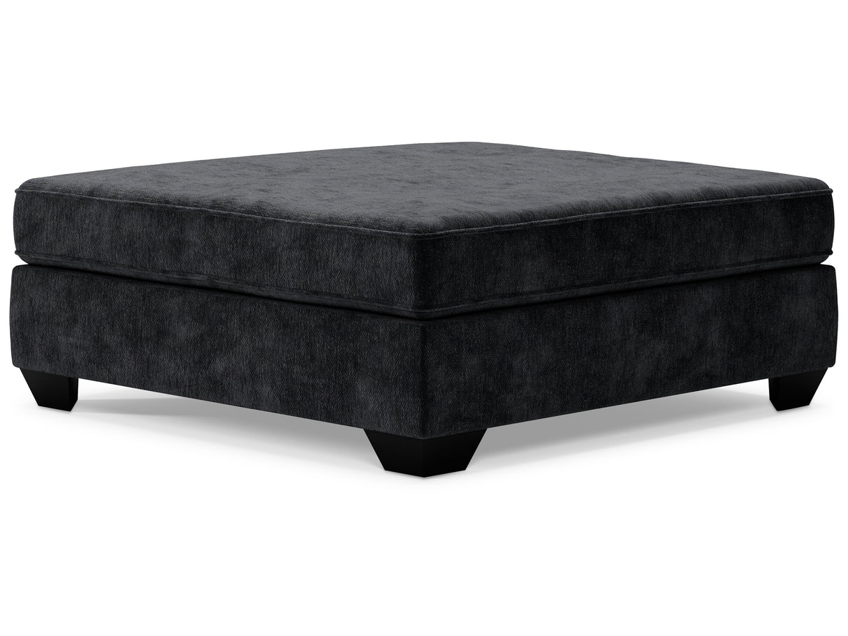 Lavernett Charcoal 3-Piece Sectional And Oversized Ottoman