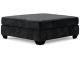 Lavernett Charcoal 3-Piece Sectional And Oversized Ottoman