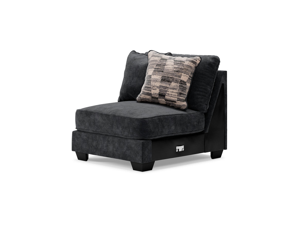 Lavernett Charcoal 5-Piece Sectional And Ottoman