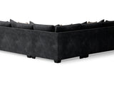 Lavernett Charcoal 3-Piece Sectional And Oversized Ottoman