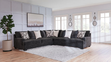 Lavernett Charcoal 3-Piece Sectional