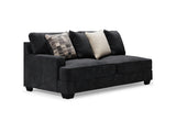 Lavernett Charcoal 5-Piece Sectional And Ottoman