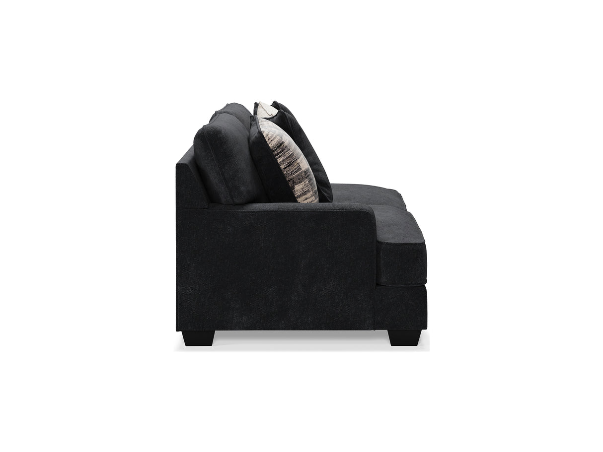 Lavernett Charcoal 5-Piece Sectional And Ottoman