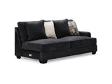 Lavernett Charcoal 5-Piece Sectional And Ottoman