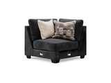 Lavernett Charcoal 5-Piece Sectional And Ottoman