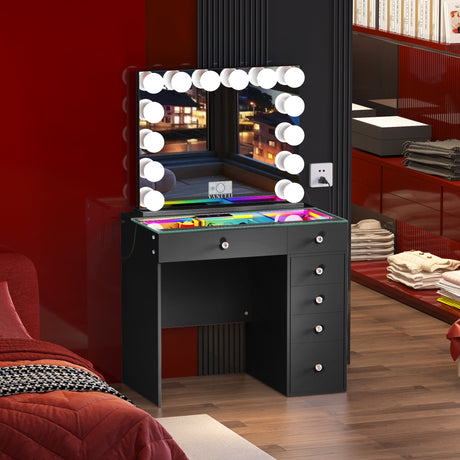 Mini Diana Vanity Set -6 Storage Drawers with Mirror