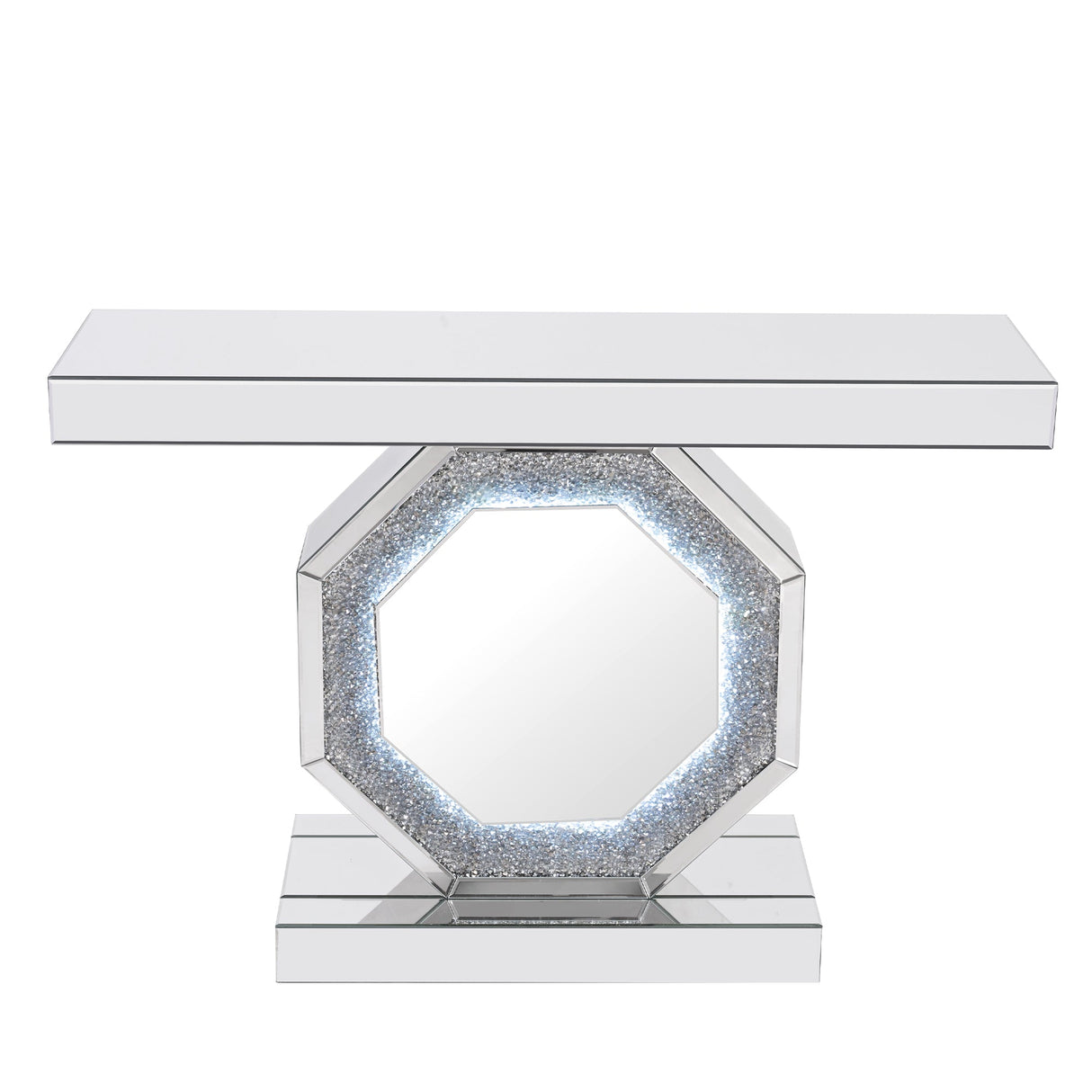 Crushed Diamonds LED Mirrored Console Table