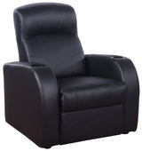 Cyrus Black 3-Piece Upholstered Home Theater Seating