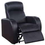Cyrus Black 3-Piece Upholstered Home Theater Seating