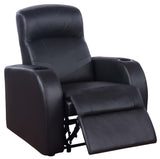 Cyrus Black 3-Piece Upholstered Home Theater Seating