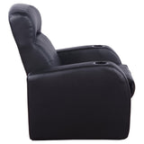 Cyrus Home Theater Upholstered Recliner Black