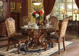 Acme Dresden 5 Piece Round Dining Table Set In Cherry