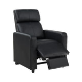 Toohey Upholstered Tufted Recliner Black 3-Piece Living Room Set