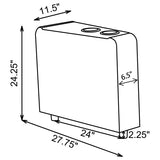 Toohey Home Theater Console Table With Two Cup Holders Black