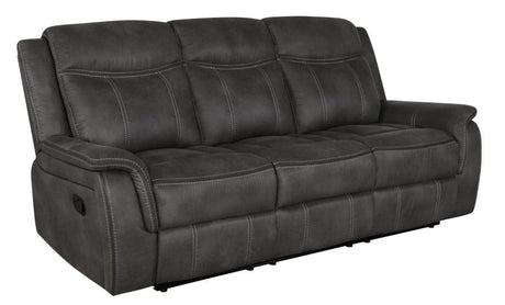 Lawrence Charcoal 2-Piece Upholstered Reclining Sofa Set