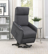 Herrera Power Lift Recliner With Wired Remote Charcoal