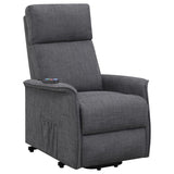 Herrera Power Lift Recliner With Wired Remote Charcoal