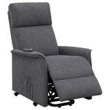 Herrera Power Lift Recliner With Wired Remote Charcoal