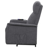 Herrera Power Lift Recliner With Wired Remote Charcoal