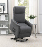 Herrera Power Lift Recliner With Wired Remote Charcoal