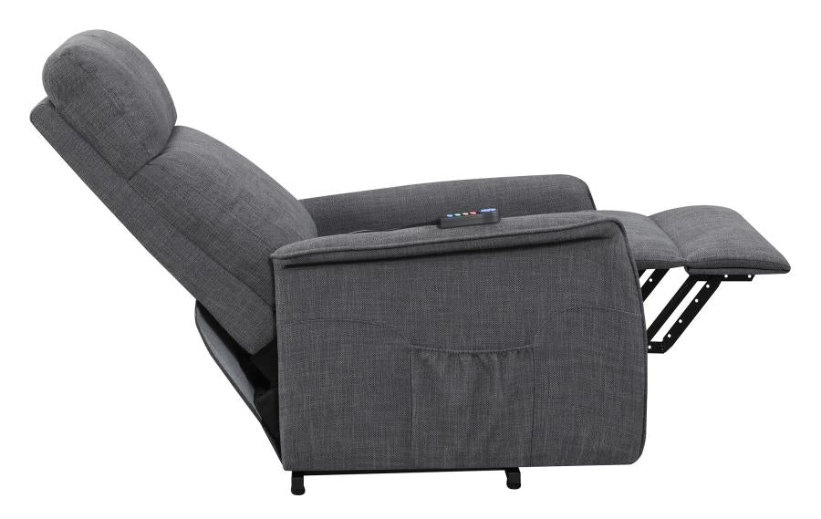 Herrera Power Lift Recliner With Wired Remote Charcoal