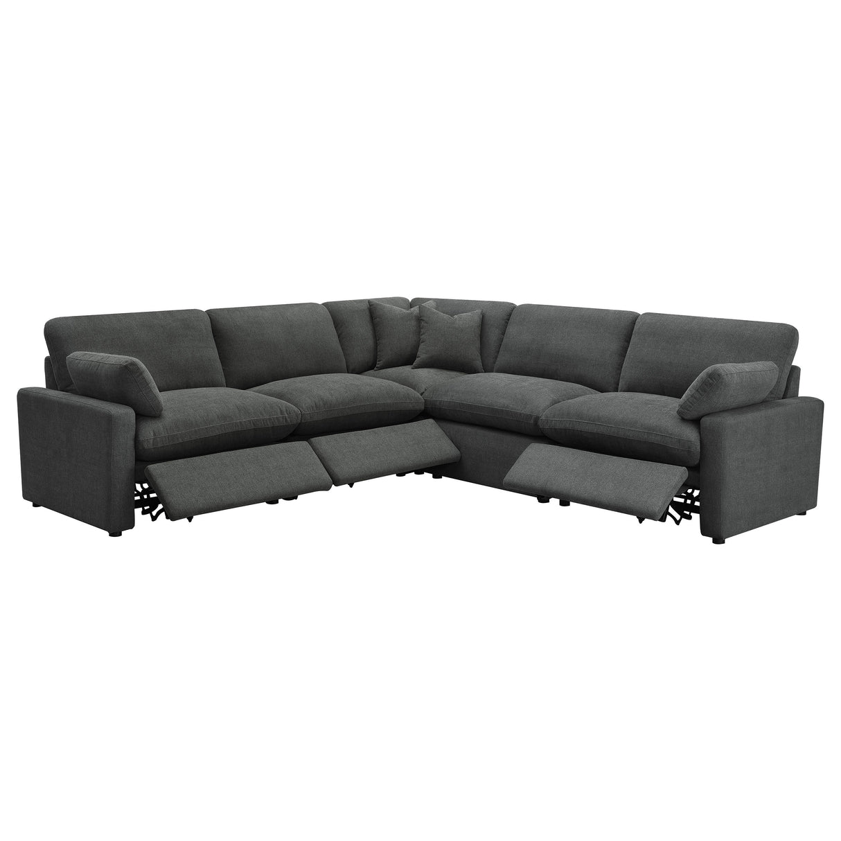 Collins Dark Grey 5-Piece Modular Power Reclining Sectional