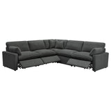 Collins Dark Grey 5-Piece Modular Power Reclining Sectional