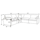 Collins Dark Grey 5-Piece Modular Power Reclining Sectional