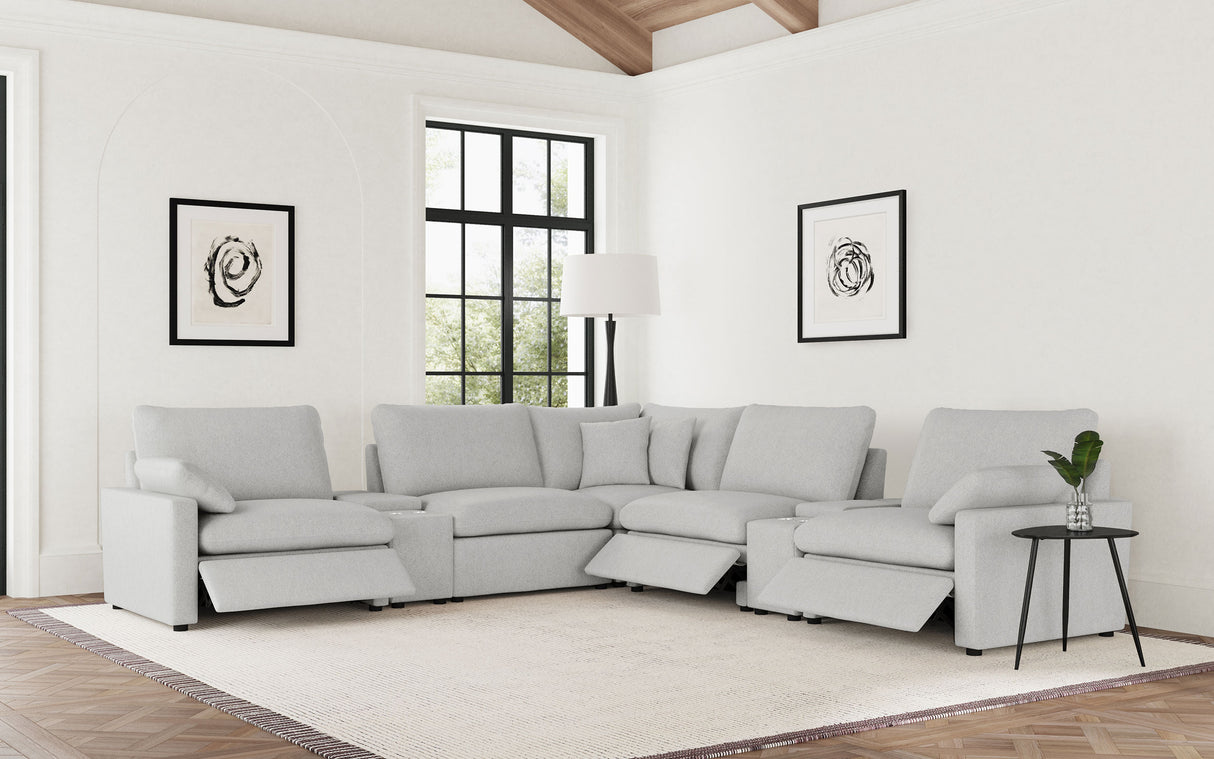 Collins 7-piece Modular Power Reclining Sectional Grey