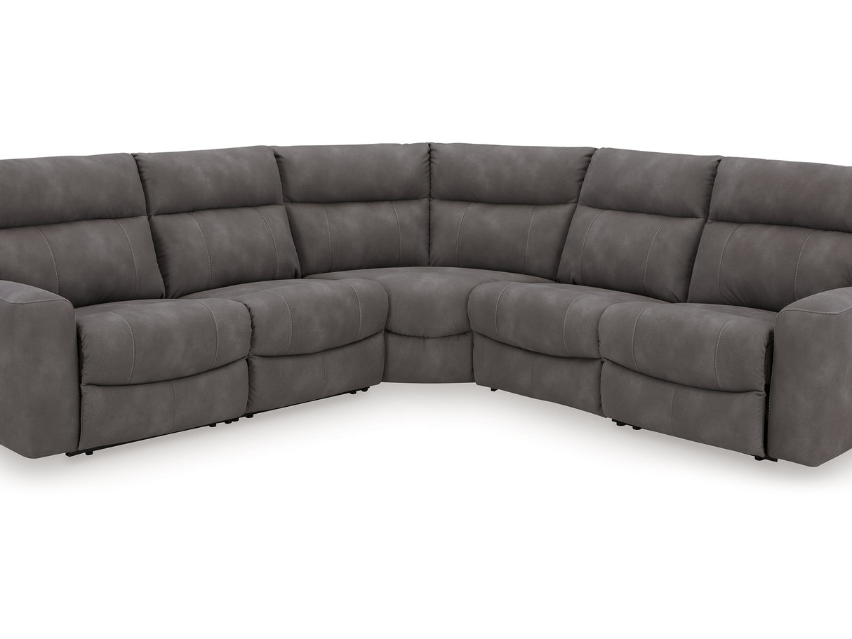 Next-Gen Durapella Slate 5-Piece Power Reclining Sectional
