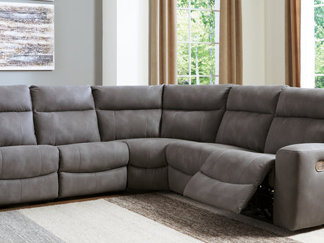 Next-Gen Durapella Slate 5-Piece Power Reclining Sectional