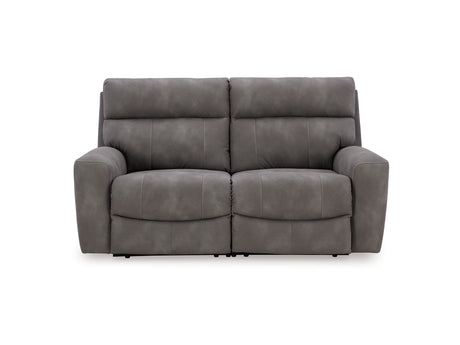 Next-Gen Durapella Slate 2-Piece Power Reclining Sectional Loveseat