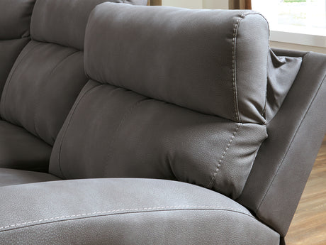 Next-Gen Durapella Slate 2-Piece Power Reclining Sectional Loveseat