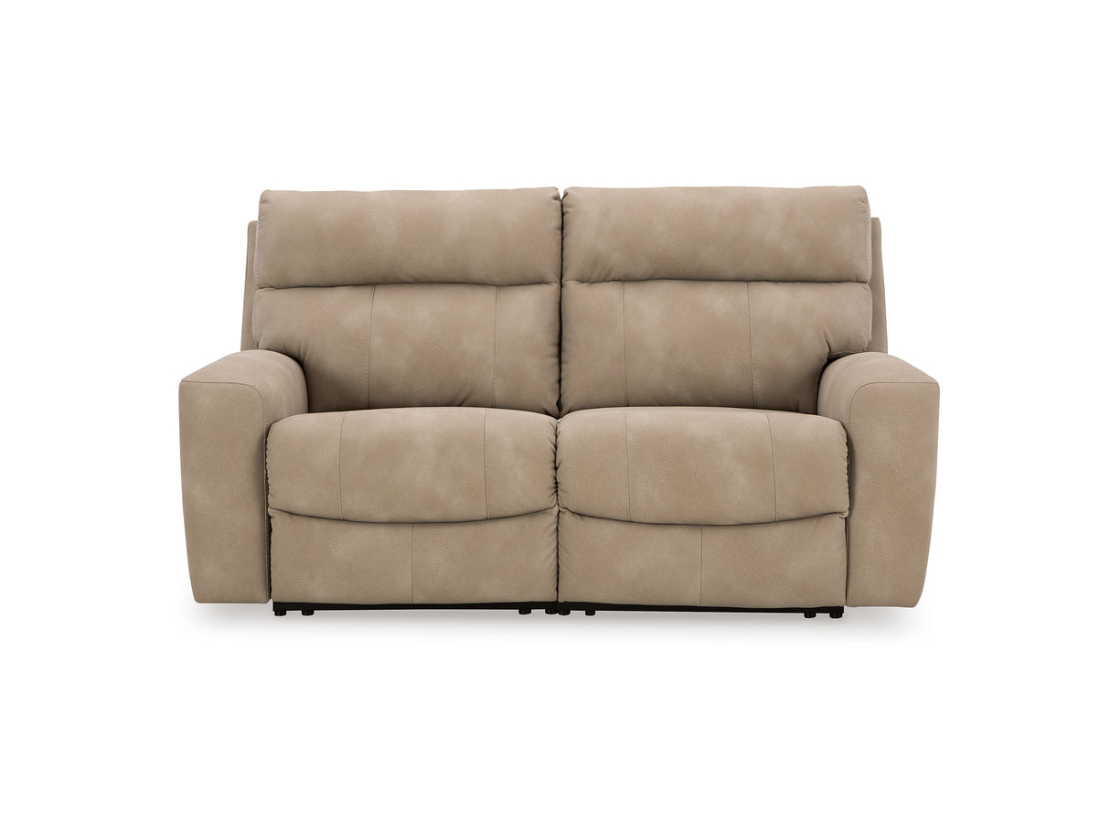 Next-Gen Durapella Sand 2-Piece Power Reclining Sectional Loveseat