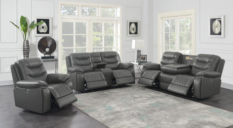 Flamenco 3-Piece Tufted Upholstered Power Charcoal