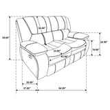 Camila Upholstered Motion Reclining Loveseat Red